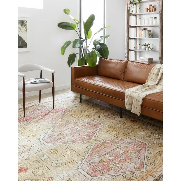 Loloi II Skye Oriental Gold / Blush Area Rug - Walmart.com | Walmart (US)