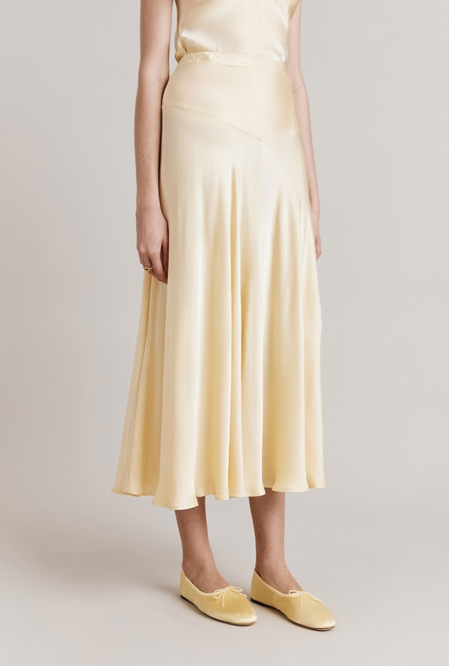 Diana Satin Midi Skirt

                        Lemon | Ghost