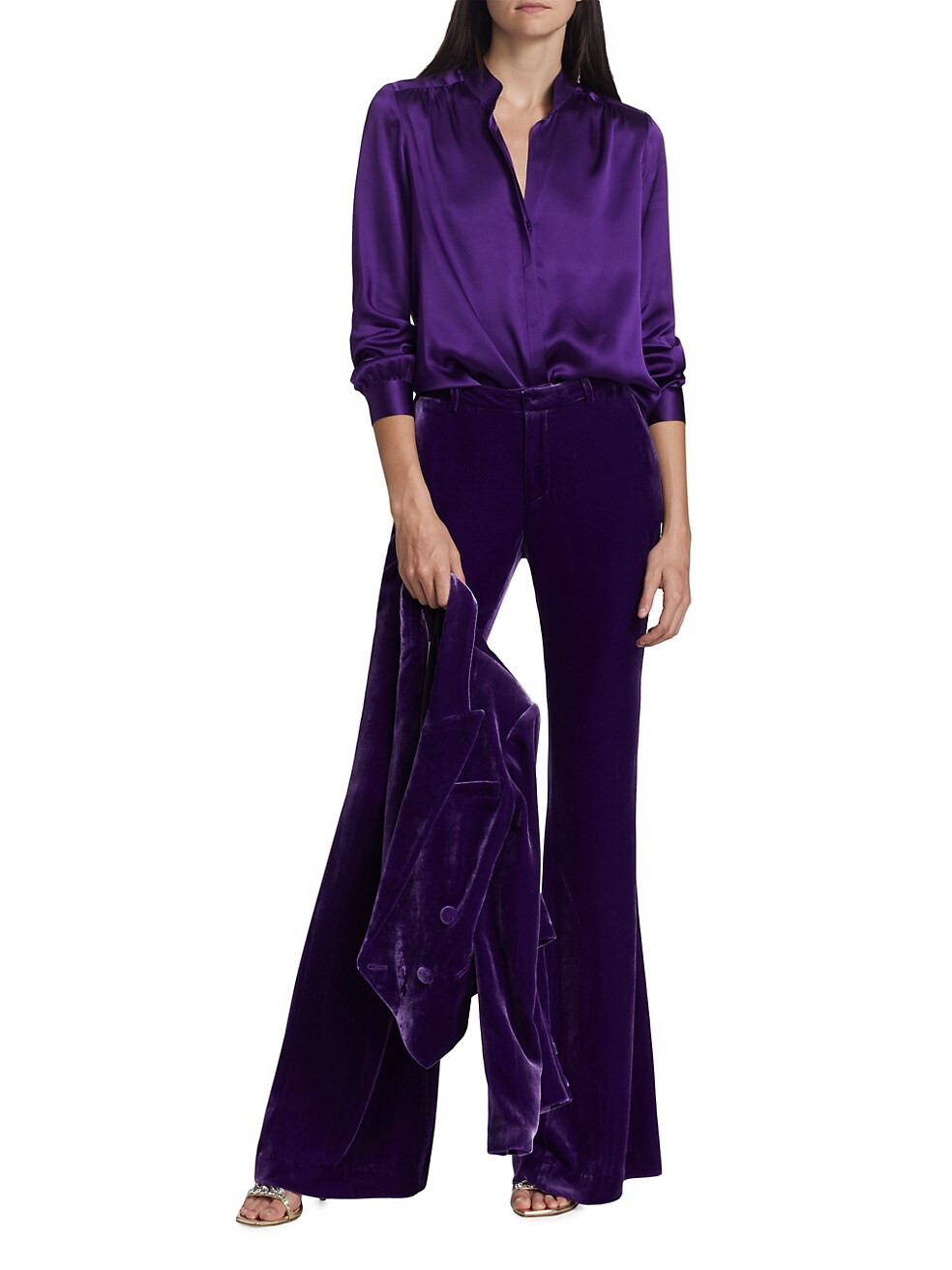 L'AGENCE Bianca Silk Charmeuse Blouse | Saks Fifth Avenue