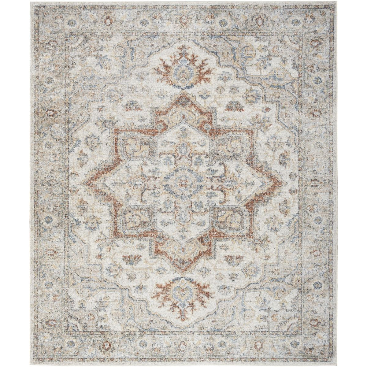 Nourison Washable Astra Vintage Medallion Indoor Flatweave Area Rug | Target