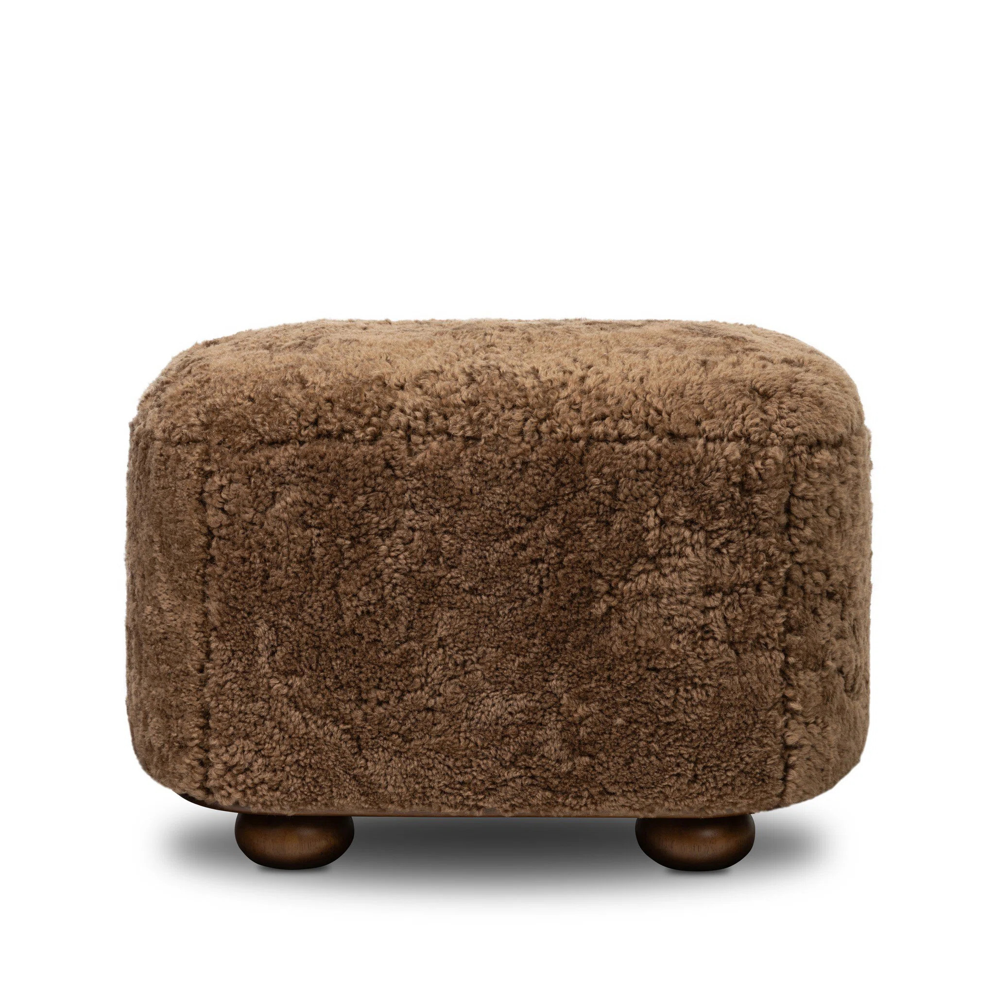 Hofman Ottoman-Taupe Shearling | Wayfair North America