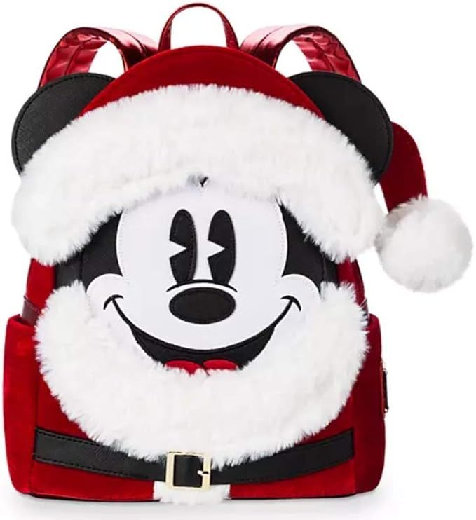 Loungefly Disney Parks Christmas Santa Mickey Mouse Mini Backpack 2019 | Amazon (US)