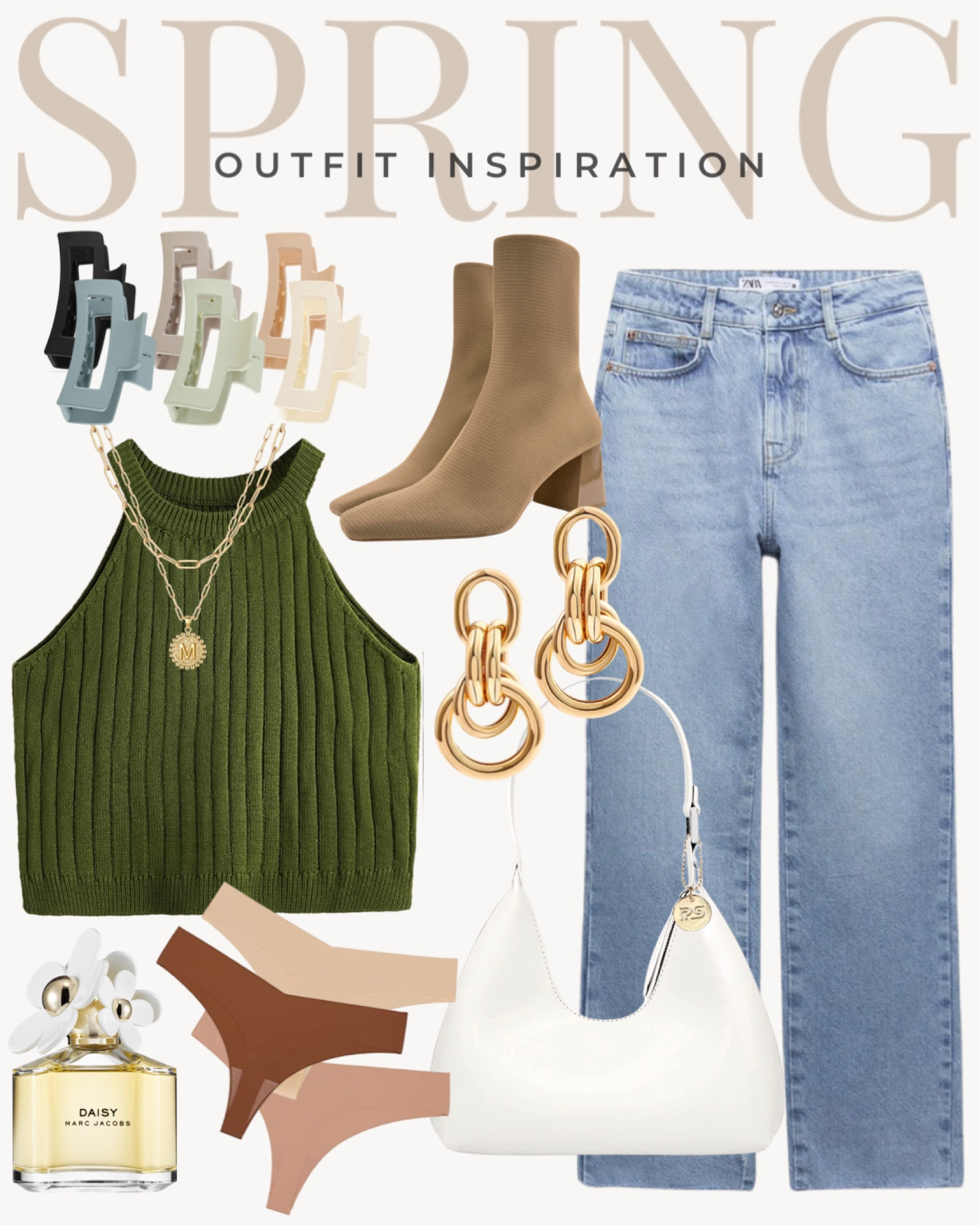 spring outfit Knit cropped tank, wide leg jeans, cute accessories & more! 

#LTKunder50 #LTKstyletip #LTKfit