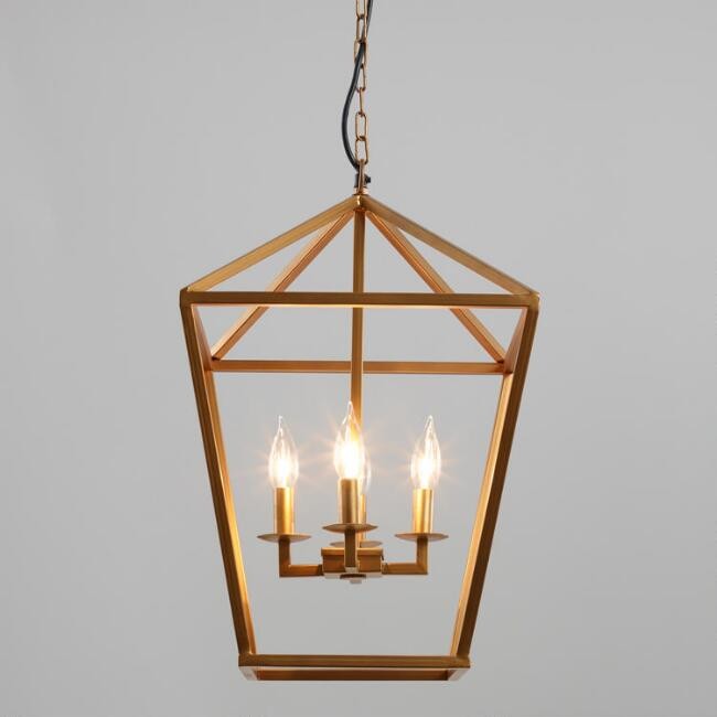 Angular Gold 4 Light Alexis Chandelier | World Market
