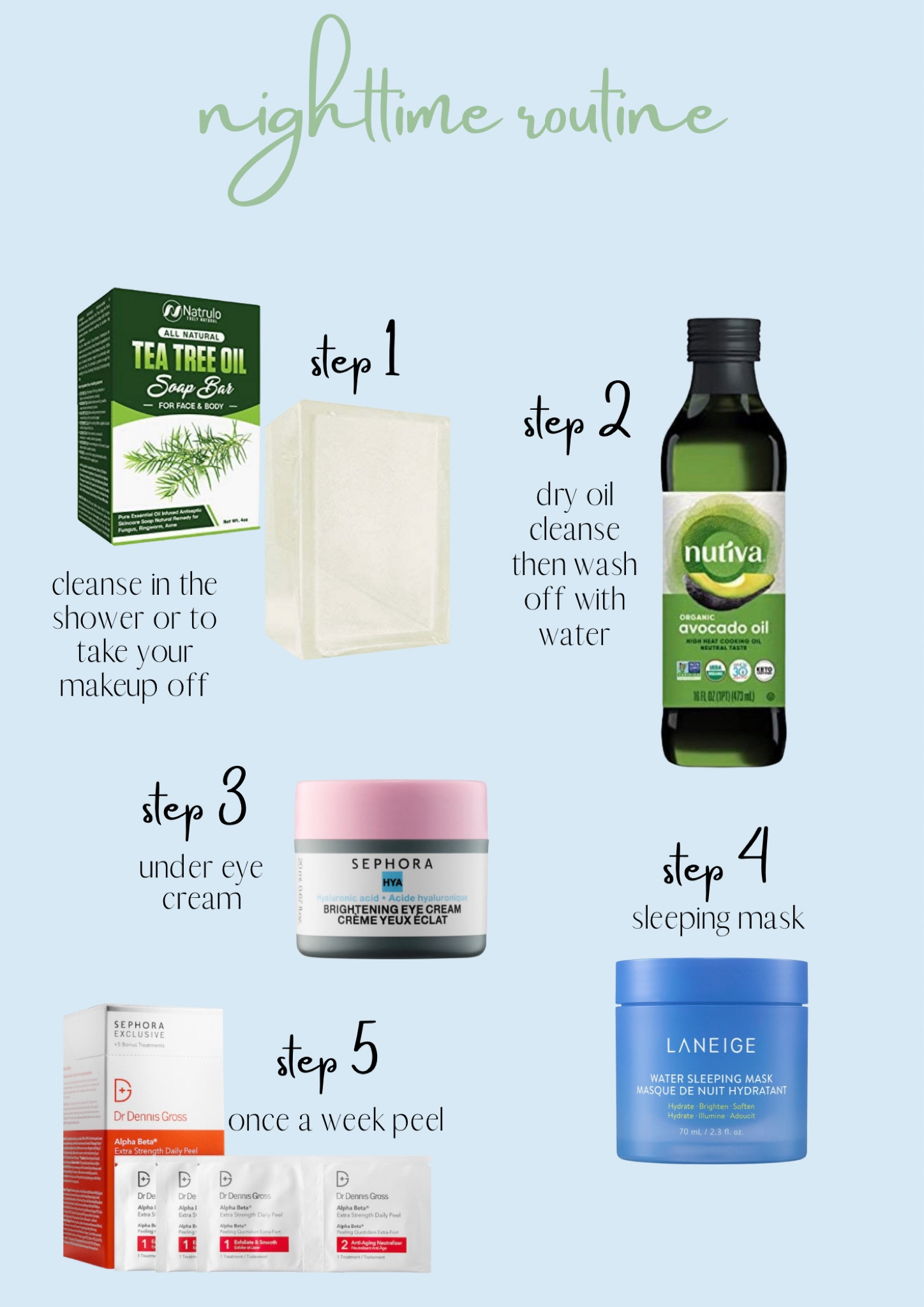 Night time skincare routine

#LTKunder50 #LTKunder100 #LTKbeauty