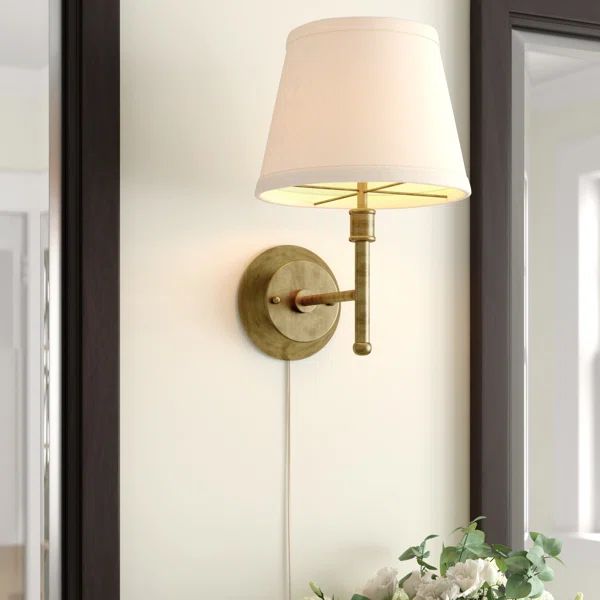Summitville 1 - Light Dimmable Plug-In Armed Sconce | Wayfair North America