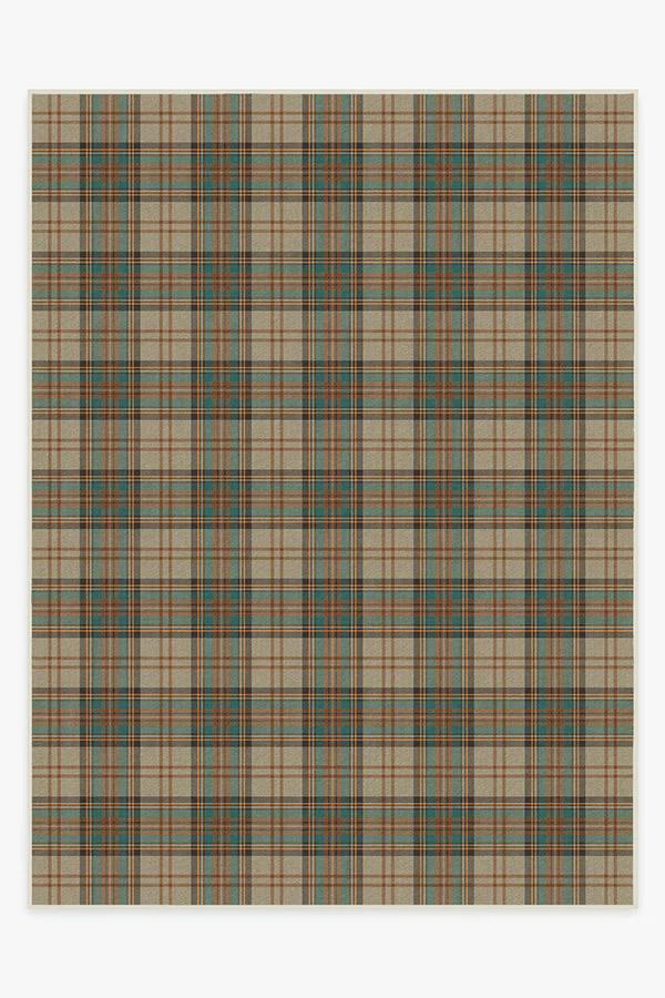 Dress Stewart Tartan Khaki Flatwoven Rug | Ruggable