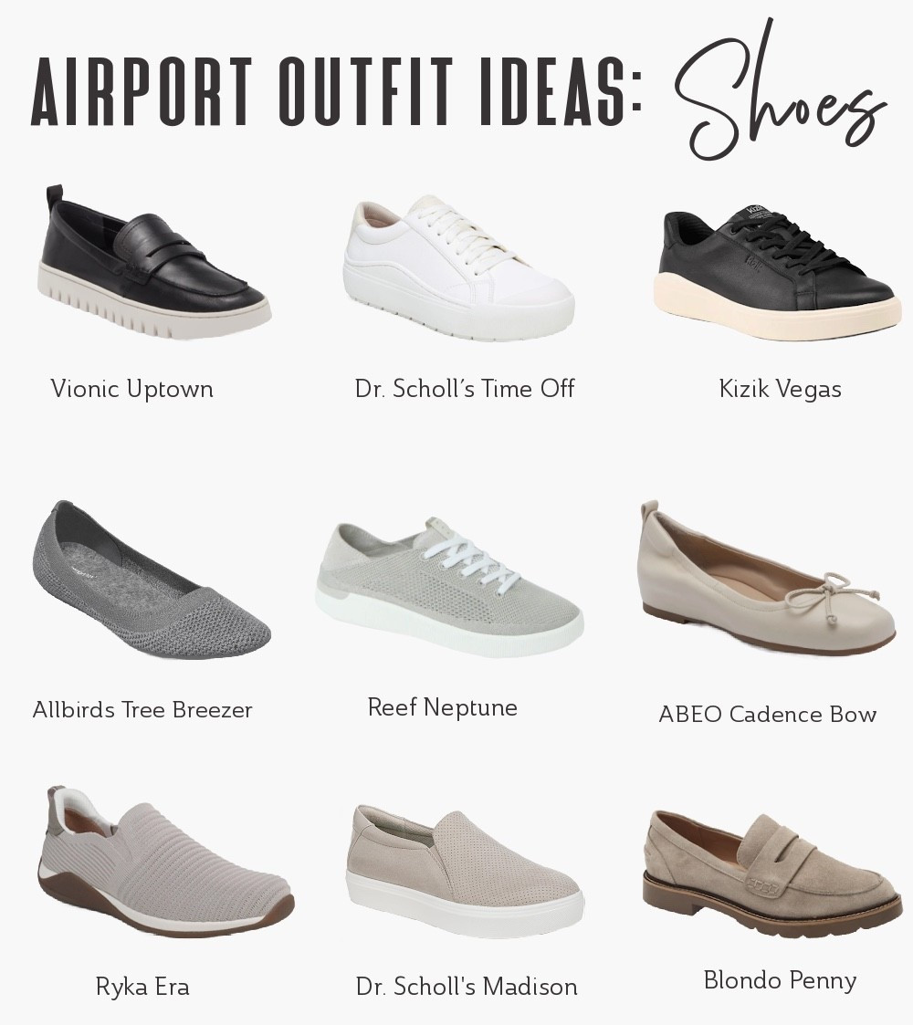 Your shoes can make or break your entire travel day ✈️👟From airport security to long-haul flights, the right footwear can make everything so much easier. 😊 From easy slip-ons for security to comfy sneakers for all-day wear, these travel shoe ideas will keep you stylish and comfortable.