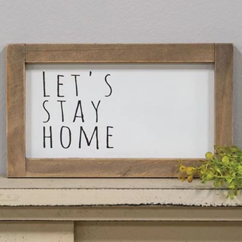 Let's Stay Home Framed Sign - Walmart.com | Walmart (US)