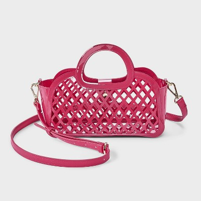 TPU Mini Cage Tote Crossbody Bag - A New Day™ Magenta | Target