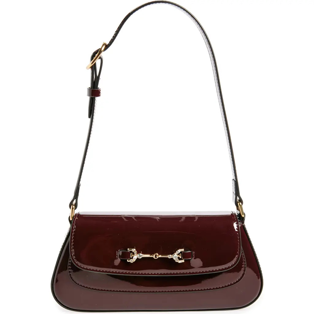 Sam Edelman Small Loraine Faux Leather Shoulder Bag in Bordeaux at Nordstrom | Nordstrom