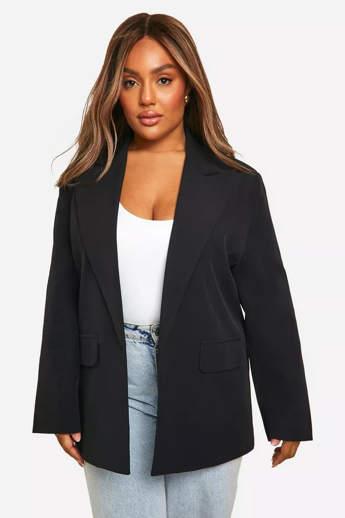 Plus Tailored Longline Blazer | boohoo (US & Canada)