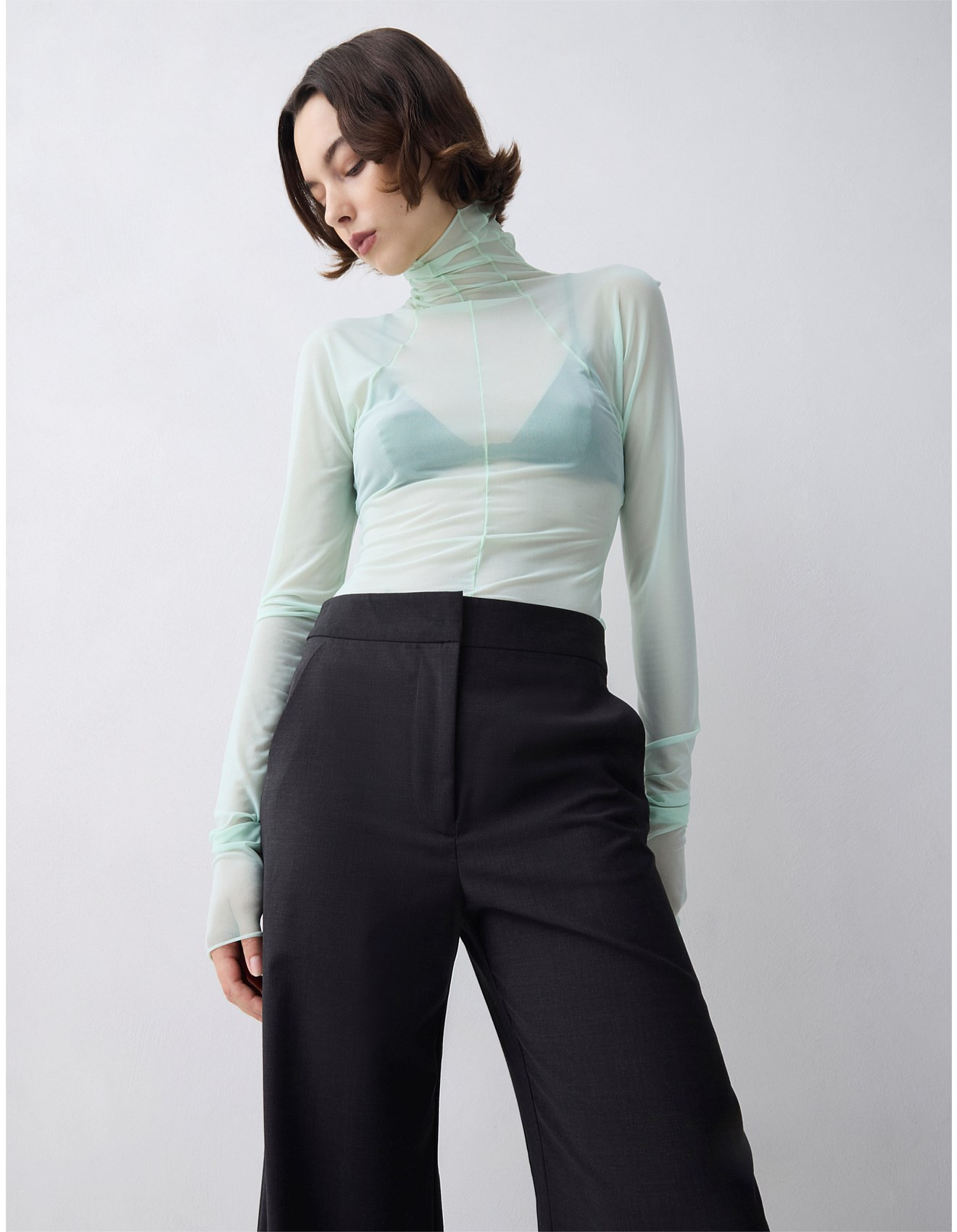 AQUA MESH CONTOUR TOP | David Jones (Australia & New Zealand)