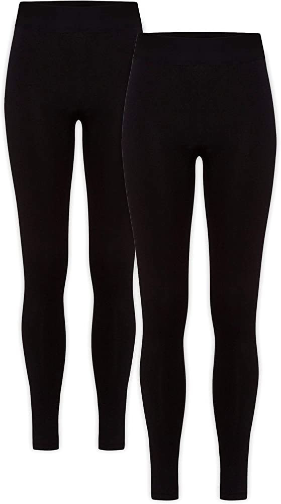 HEATEX Damen Thermo Leggings mit Fleece Blickdicht (2 Pack) Schwarz | Amazon (DE)