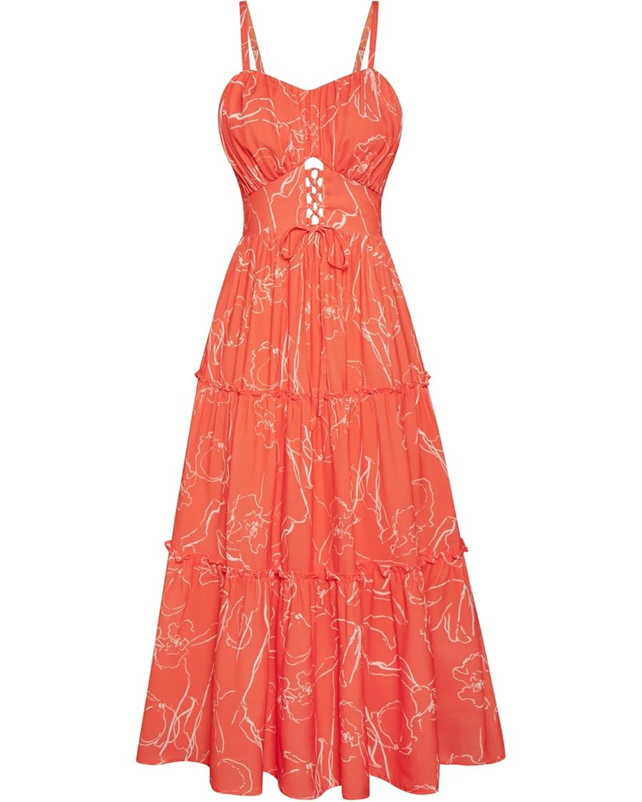 GRACE KARIN Women's Summer Floral Dress 2025 Spaghetti Strap Smocked Tiered Casual Boho Maxi Long... | Amazon (US)