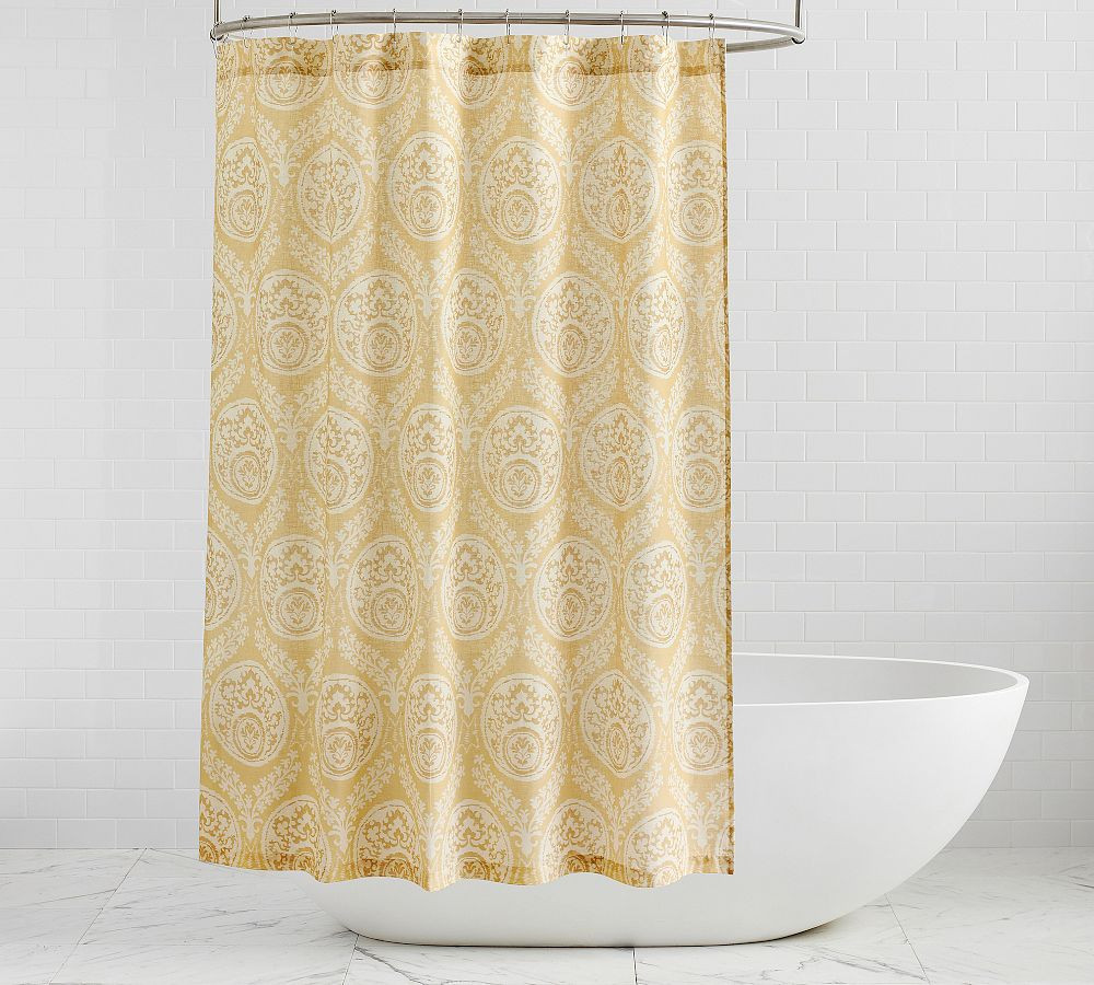 Lena Medallion Shower Curtain, Yellow Multi, 72 | Pottery Barn (US)