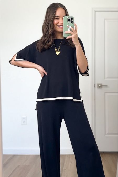 Amazon loungewear set for working from home. Casual outfit 

#LTKstyletip #LTKfindsunder50 #LTKfindsunder100