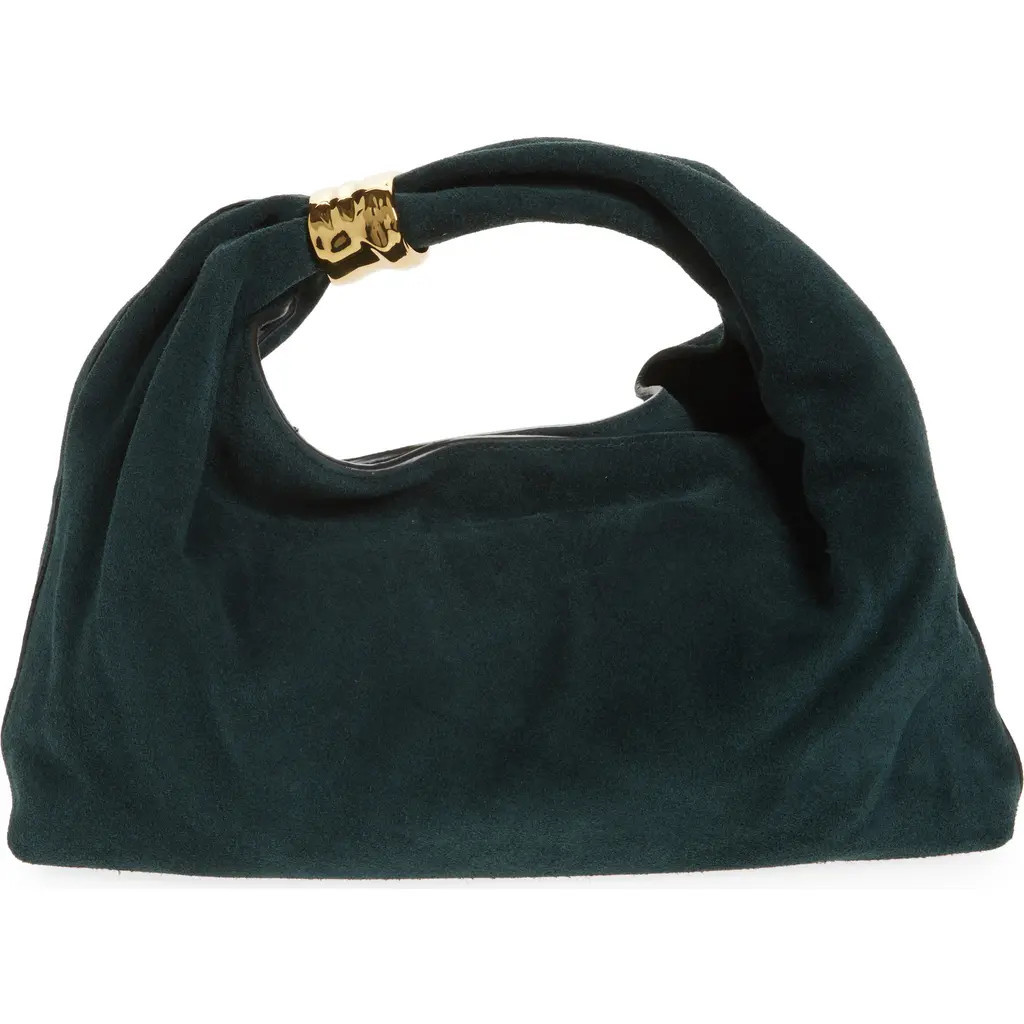 Madewell The Suede Mini Ring Pouch in Midnight Forest at Nordstrom | Nordstrom