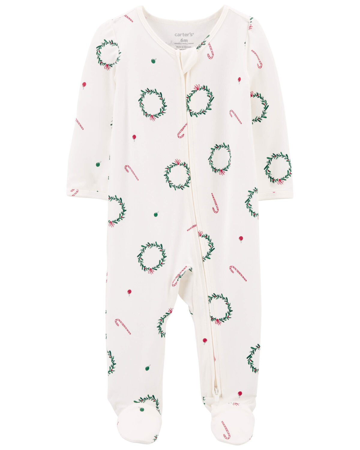 Baby Christmas Zip-Up PurelySoft Sleep & Play Pajamas | Carter's Inc
