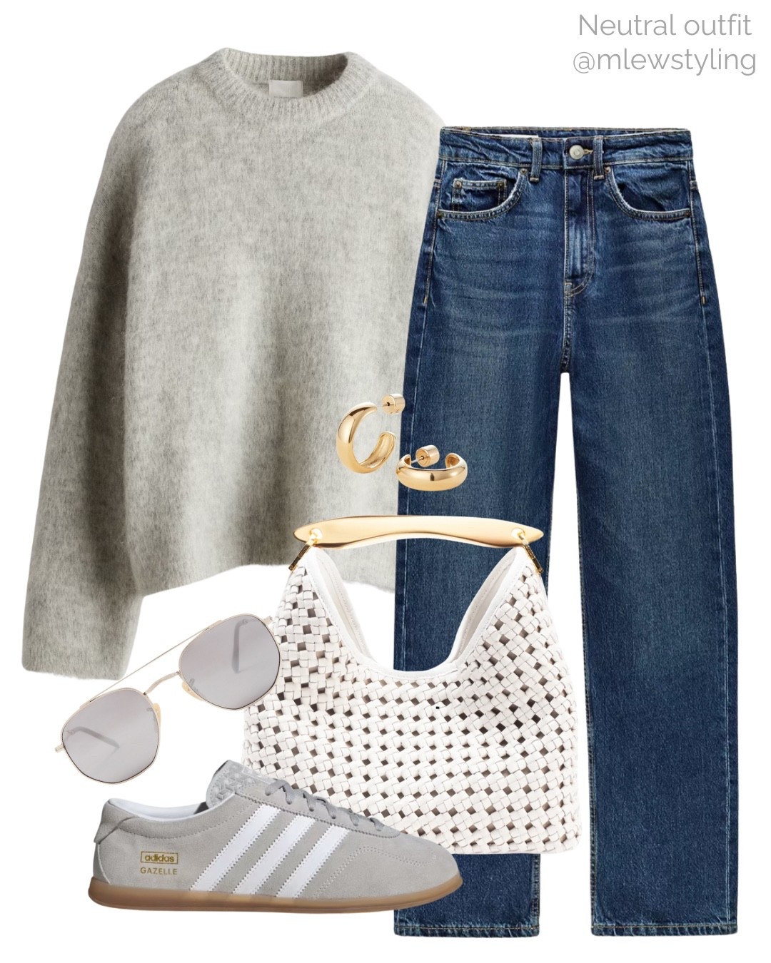 Early autumn outfit with a grey mohair sweater 🩶

Tags: Zara mom jeans, Elleme bag, aviator sunglasses, gold hoop earrings, grey gazelle lo-pro sneakers, late summer outfit, transitional look, everyday outfit, weekend fit

#LTKShoeCrush #LTKStyleTip #LTKFindsUnder100