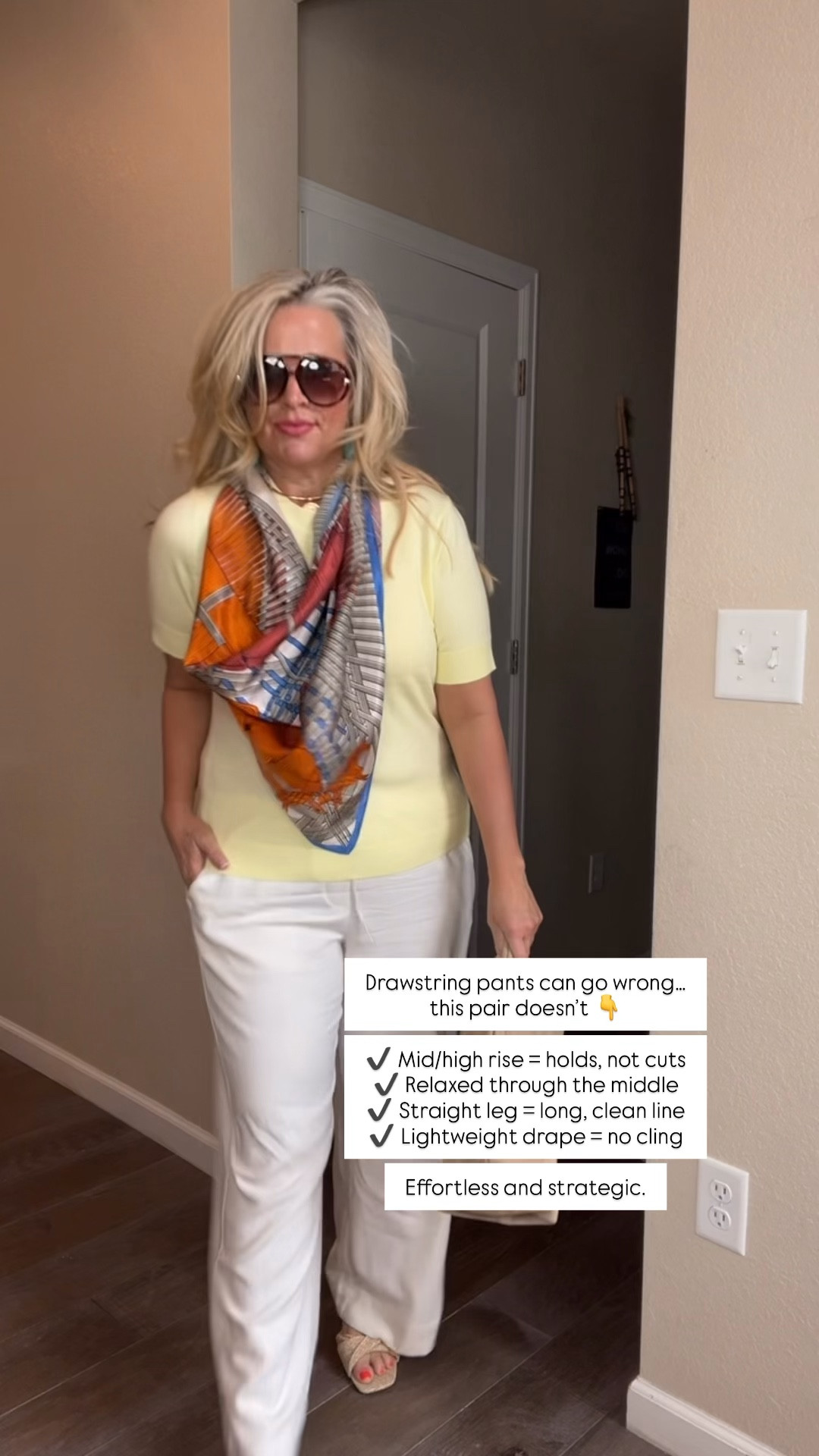  ✨Tap the bell, save and ❤️ for over 40 fashion, midlife style, midsize fashion and luxury looks for less. 

⬇️Sizing information: large (size up if in between sizes.) 

Drawstring pants can go wrong…
this pair doesn’t 👇

✔️ Mid/high rise = holds, not cuts
✔️ Relaxed through the middle
✔️ Straight leg = long, clean line
✔️ Lightweight drape = no cling

Effortless and strategic.


👑"Helping you look good, feel good!" - Lindsey Denver

Spring looks, Midlife style for real women who want to feel confident again. Over 40 fashion and over 50 style that works with changing bodies, perimenopause shifts, and real life. Think midsize fashion, Gen X style and up, body confidence, and mom outfits that feel polished, comfortable, and elevated...because style over 45 and over 50 should feel effortless, not stressful. 


#LTKOver40 #LTKMidsize #LTKPlusSize