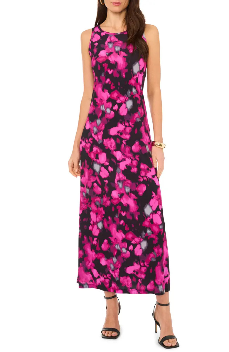 Vince Camuto Abstract Floral Print Sleeveless Knit Dress | Nordstrom | Nordstrom
