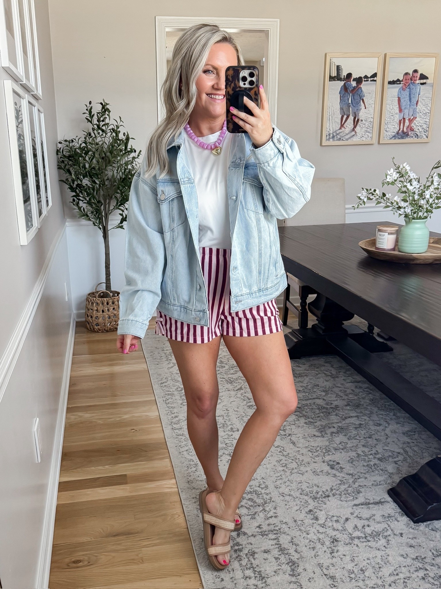 This casual spring outfit is such an easy go to. The striped shorts add a fun pop while the denim keeps it laid back and perfect for the in between weather! 

Lovelylifestyling, denim jacket outfit, casual spring outfit, everyday outfit ideas, striped shorts, comfy casual look, weekend outfit idea, Amazon finds 

#LTKSeasonal #LTKOver40 #LTKootd