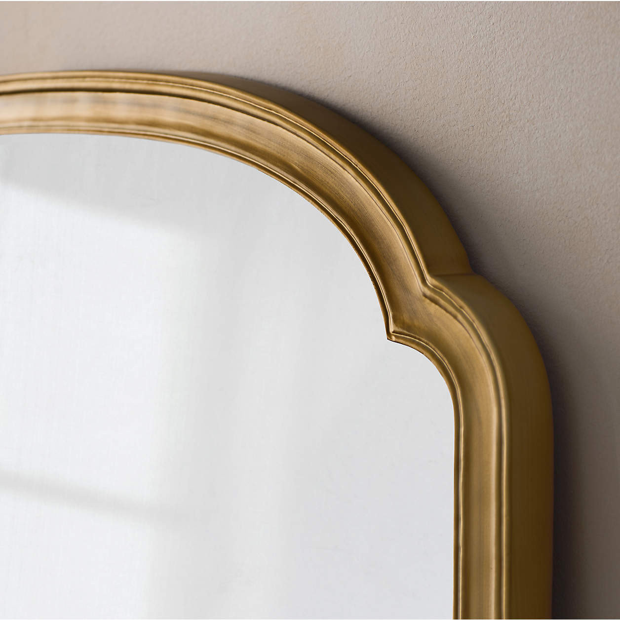 Brookhaven Brass Metal Mantel Mirror 39.75"x41.75" + Reviews | Crate & Barrel | Crate & Barrel