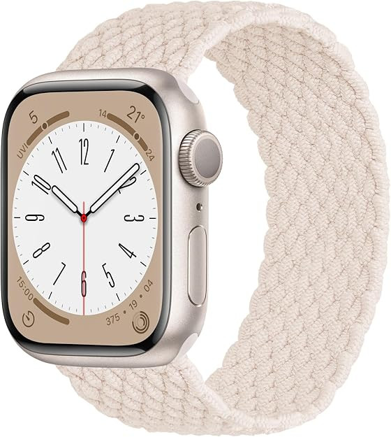Stretchy Braided Solo Loop Compatible with Apple Watch Band Series 9 8 7 6 5 4 3 38mm 40mm 41mm 4... | Amazon (US)
