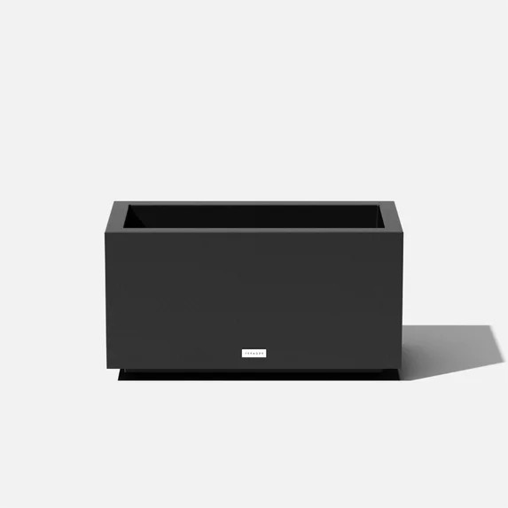 Veradek Block Series Long Box Small 25" Plastic Planter - Black | Walmart (US)