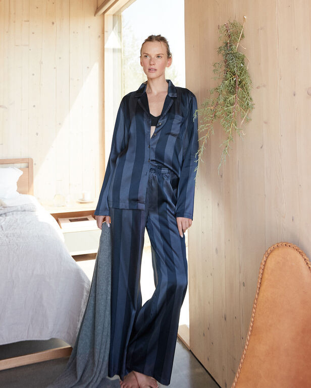 Washable Silk Striped Pajama Pants | Haven Well Within