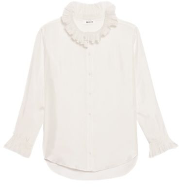 Silk shirt with gathered collar - SANDRO | 24S (APAC/EU)