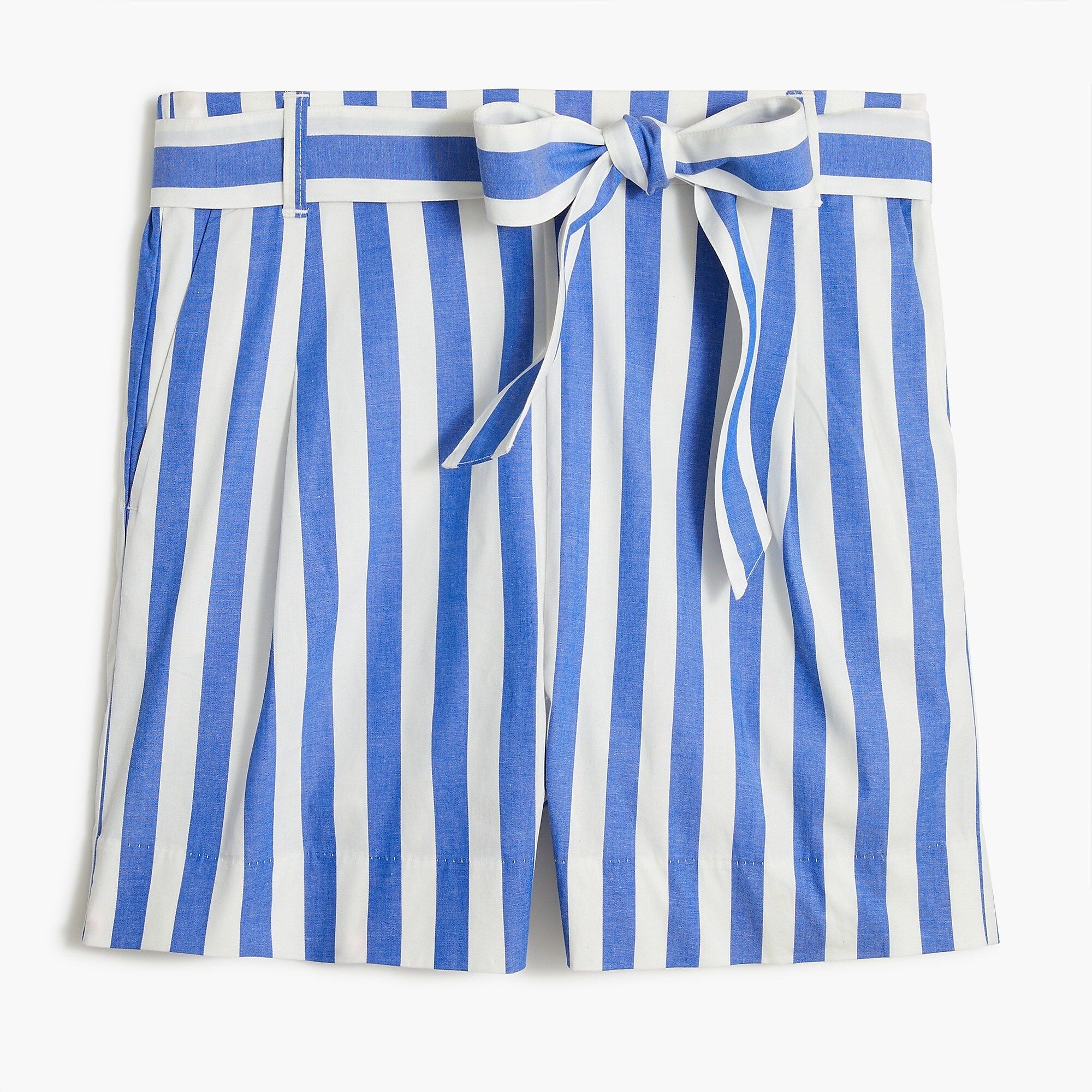 Striped cotton poplin tie-waist short | J.Crew Factory