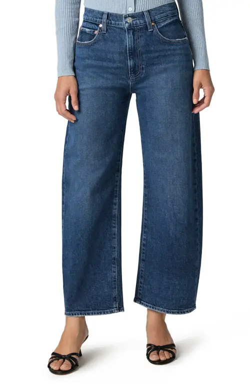 PAIGE Arellia High Waist Ankle Barrel Leg Jeans in Soundcheck at Nordstrom, Size 29 | Nordstrom