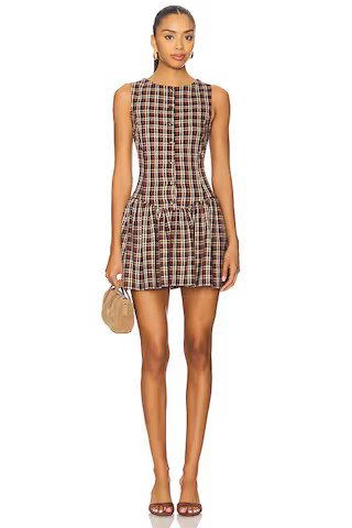 Show Me Your Mumu Meester Mini Dress in Saddle Plaid from Revolve.com | Revolve Clothing (Global)