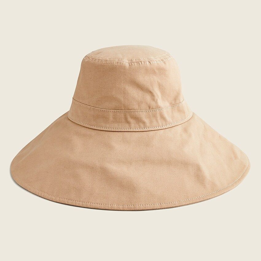 Wide-brim bucket hat with UV coating | J.Crew US