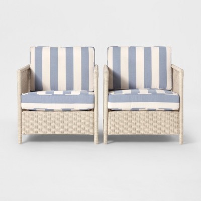 Monroe 2pk Wicker Motion Patio Club Chair - Threshold™ | Target