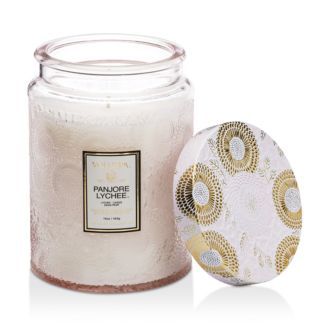 Japonica Panjore Lychee Large Embossed Glass Candle 16 oz. | Bloomingdale's (US)