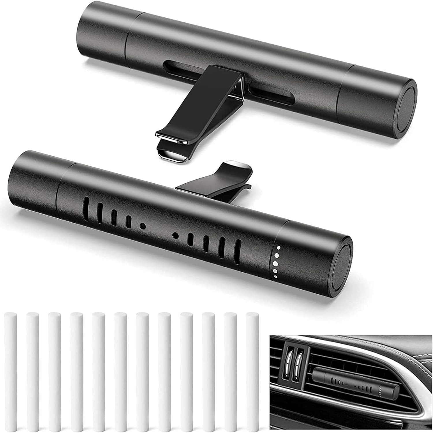 2 Packs Custom Car Air Freshener Diffuser Vent Clips for Car Decoration Accessories with 12 Refil... | Amazon (US)