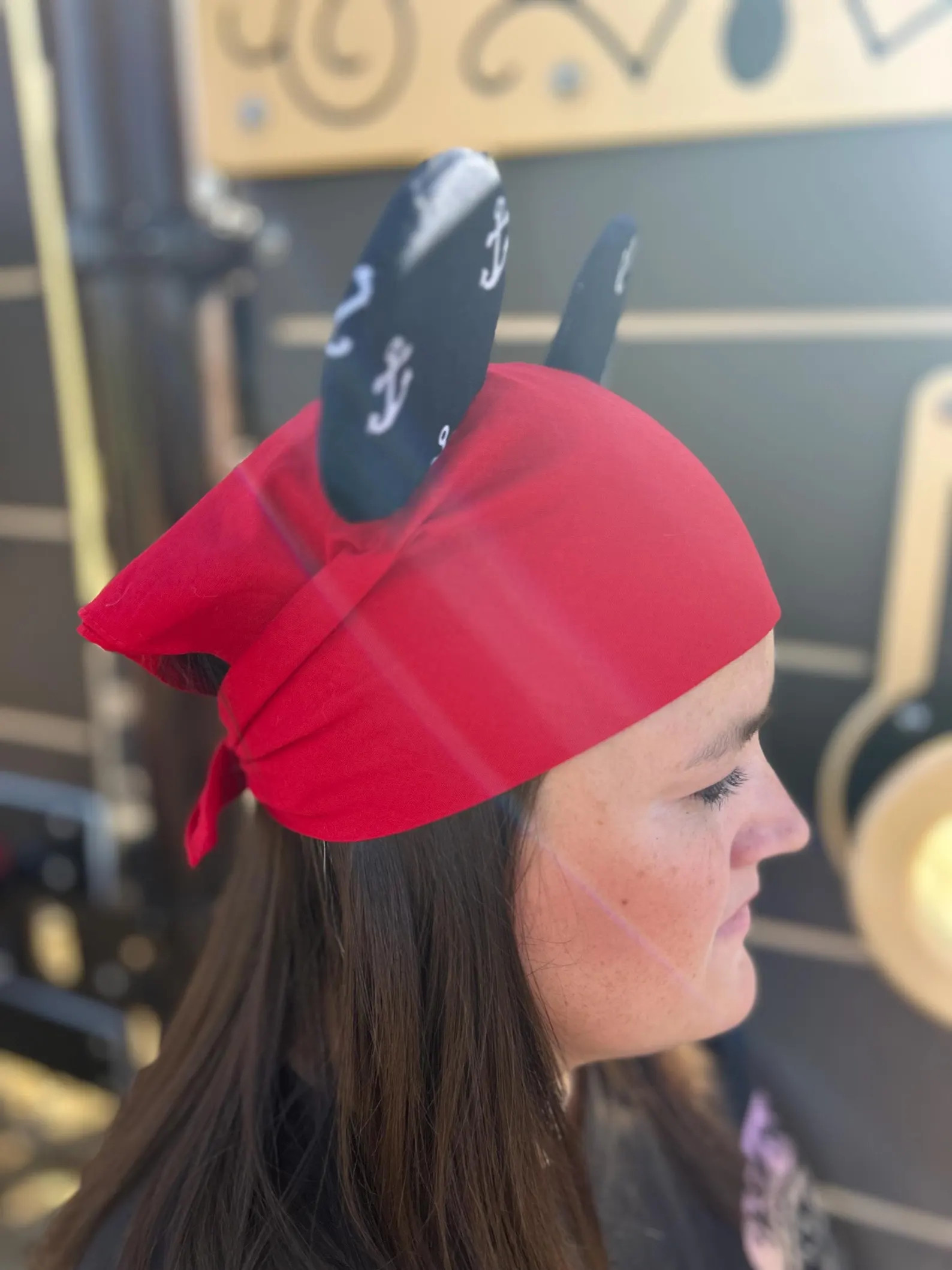 Mouse Ear Pirate Bandana, Pirate Bandana with Mouse Ears, Customizable Mouse Ears for Kids and Ad... | Etsy (US)