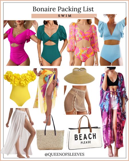 Bonaire Packing List - Swim! Love all the swimsuits with sleeves, cute cover ups, beach bags, and sun hat! #FoundItOnAmazon

#LTKSeasonal #LTKSwim #LTKTravel