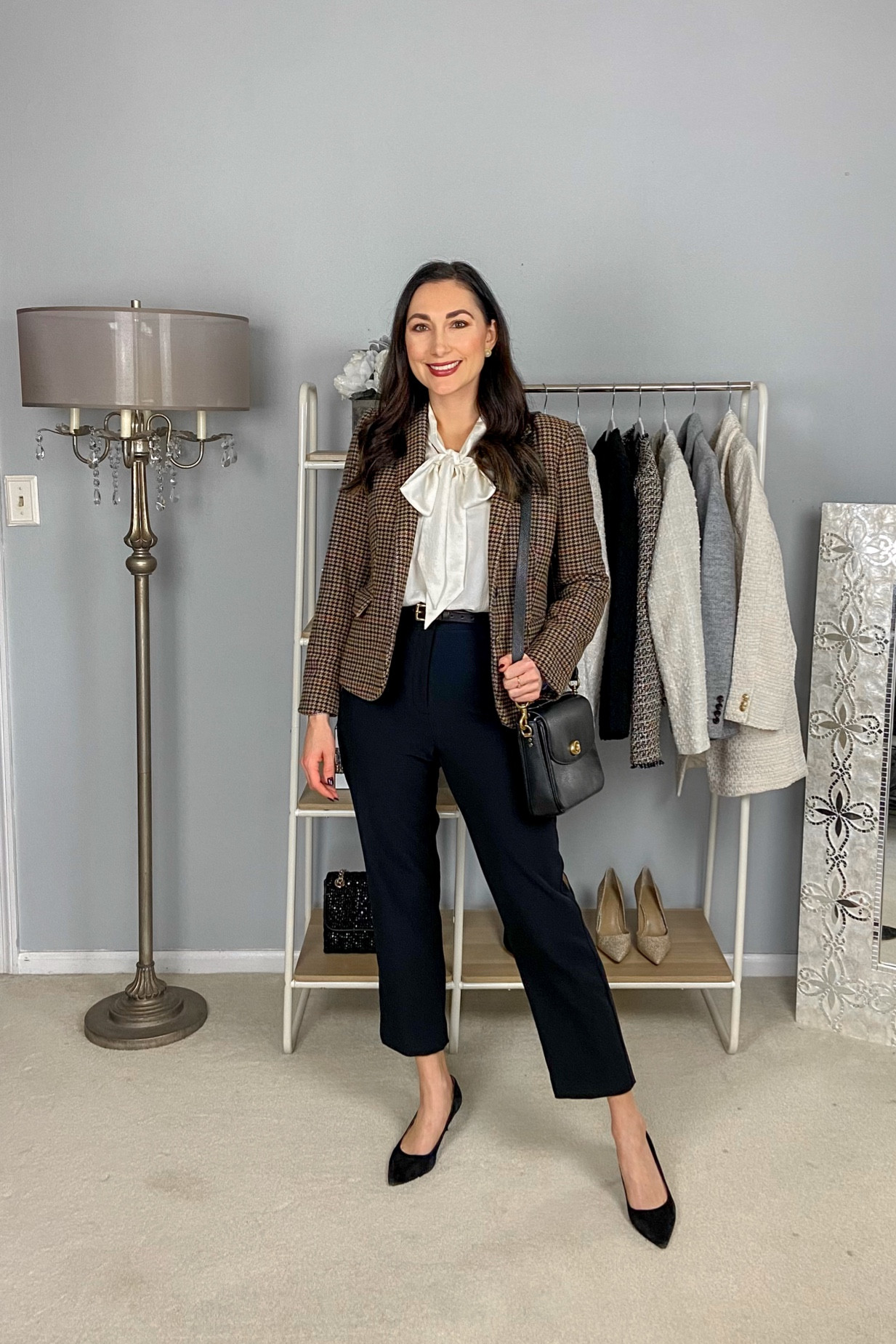 Classic interview outfit idea 🖤🤎
Houndstooth blazer 50% off and sizes are going fast. Black pants 50% off!!

Brown toned houndstooth blazer size 4, TTS
White bow tie top (linked similar)
Black pants size 4, TTS
Black heels size 7, TTS (linked this years style)

Interview outfit 
Work wear 
Work outfit 
Office outfit 
Classic outfit 
Neutral outfit 
Business professional 



#LTKworkwear #LTKsalealert #LTKstyletip