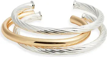 Set of 3 Twist Cuff Bracelets | Nordstrom