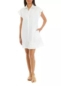 Crown & Ivy™ Women's Flutter Button Down Dress | Belk