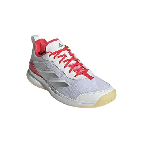 Adidas Womens Avaflash Tennis, White/Silver Metallic/Lucid Red, 8 | Amazon (US)