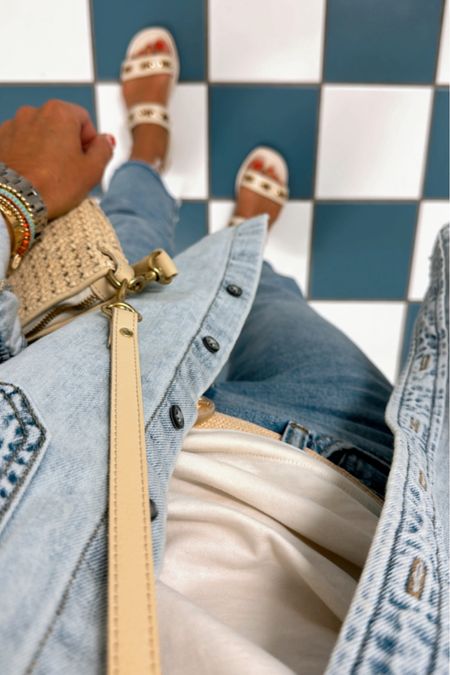 Summer outfit
Sandals
Jeans, Madewell, Clare V, Target, Jcrew 

#LTKOver40 #LTKStyleTip #LTKSaleAlert