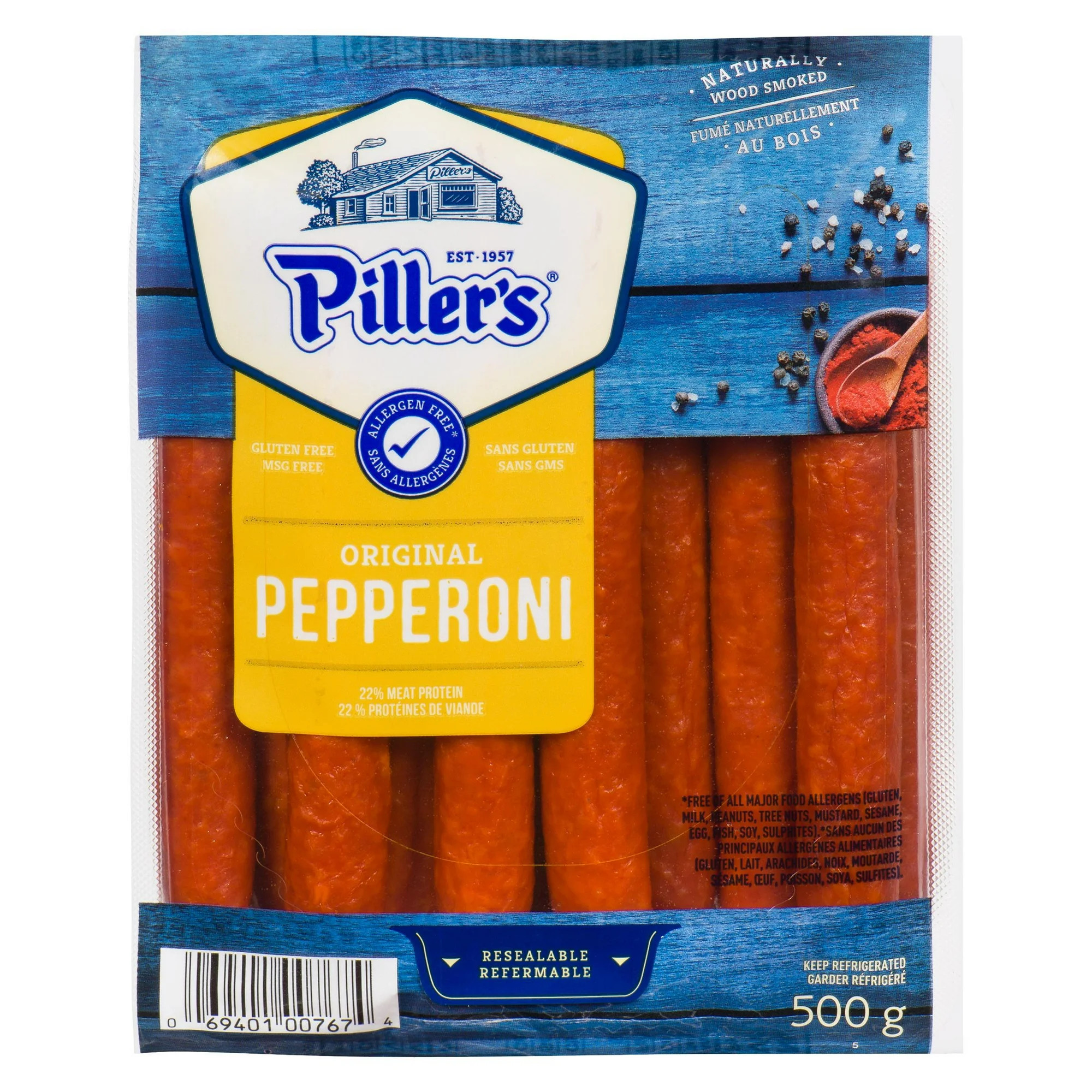Piller's Original Gluten Free Pepperoni Meat Snacks, 500 g | Walmart (CA)
