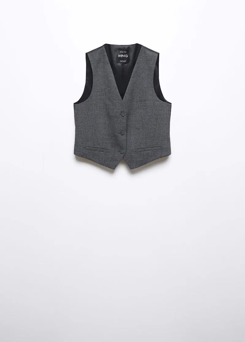 Structured suit waistcoat | MANGO (UK)