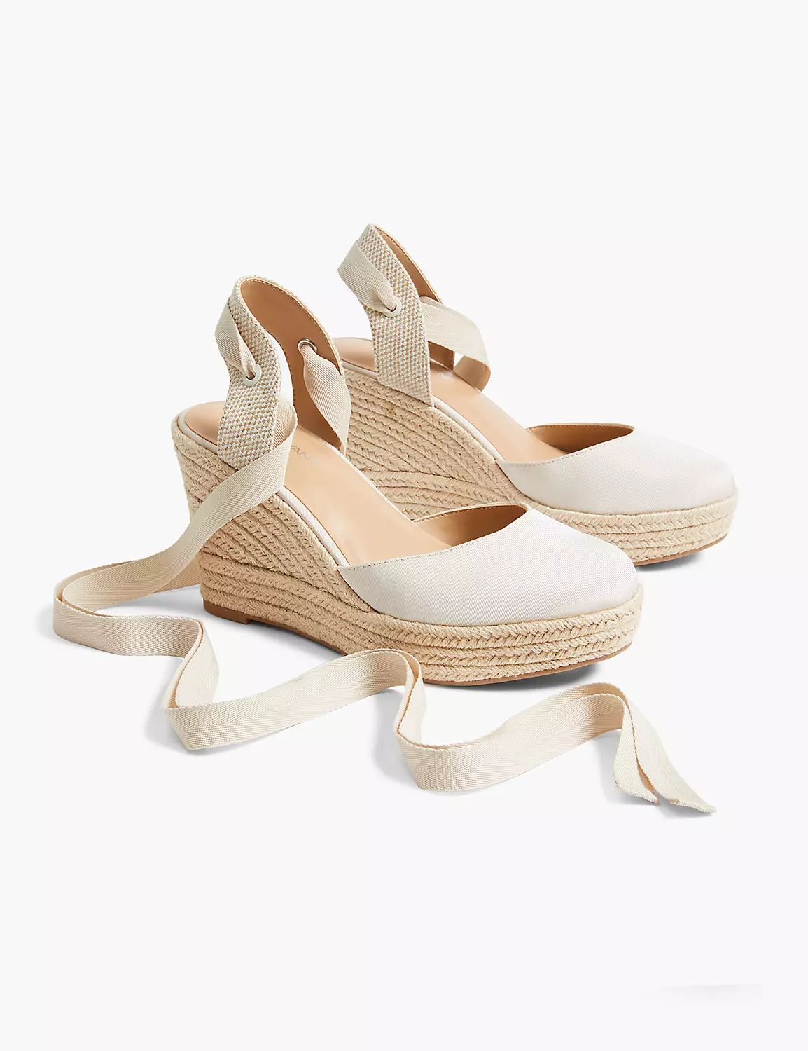 Dream Cloud Ankle-Tie Espadrille Wedge | LaneBryant | Lane Bryant (US)