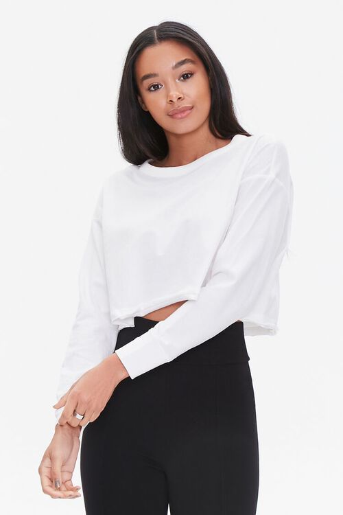 Raw-Cut Long Sleeve Top | Forever 21 (US)